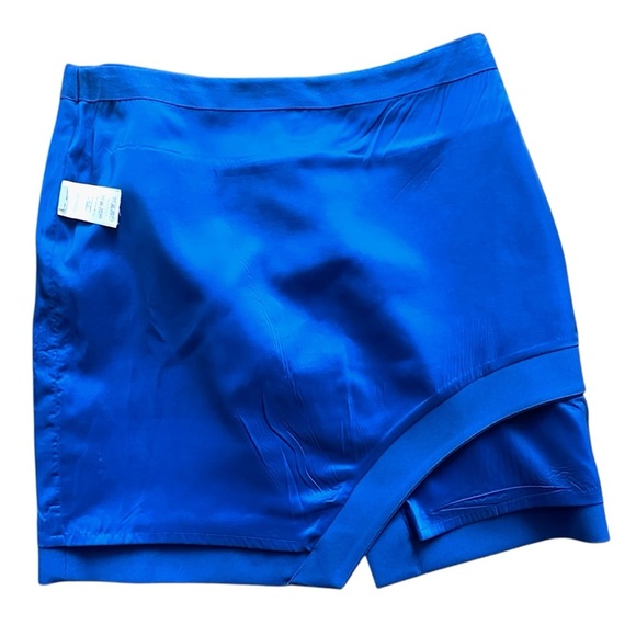 J CREW | NWOT | COBALT BLUE CROSSOVER A-LINE SKIRT FULLY LINED | SIZE: 8 - Picture 8 of 11